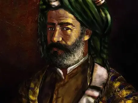 Şeyh Ubeydullah Nehri'nin Rebwar K. Tahir'e ait bir portresi.