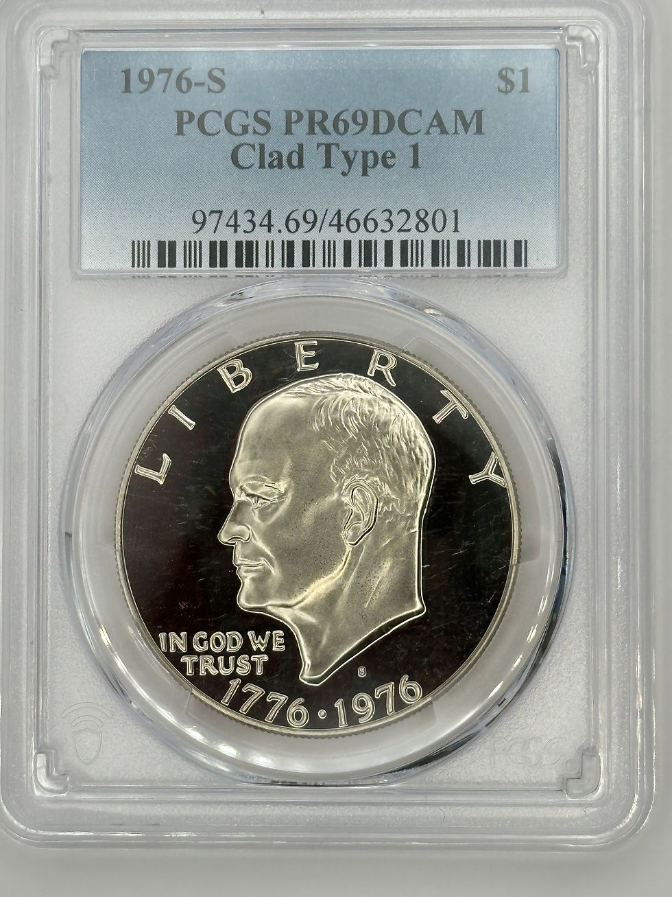 Thumbnail: 1976-S Type 1 Eisenhower Proof PCGS PR69 DCAM/..2801