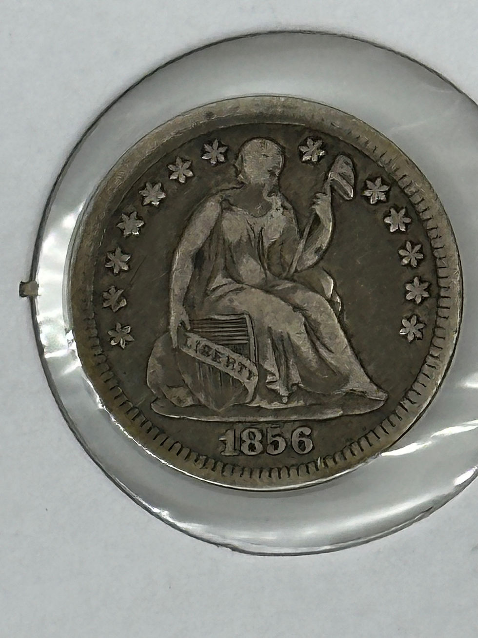 Thumbnail: 1856 Liberty Seated Half Dime - Ungraded VF-XF