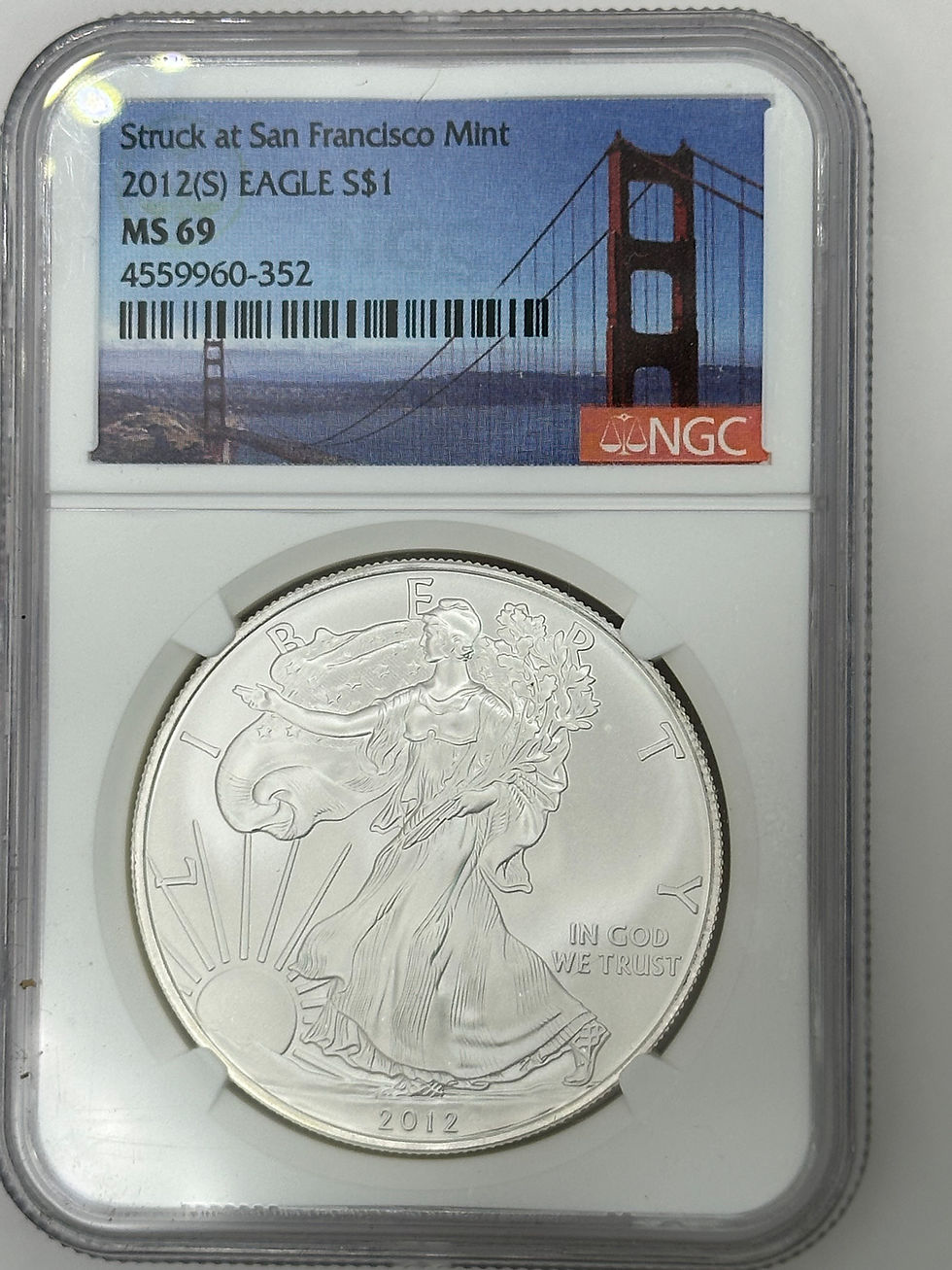 Thumbnail: 2012 S Silver Eagle NGC MS69