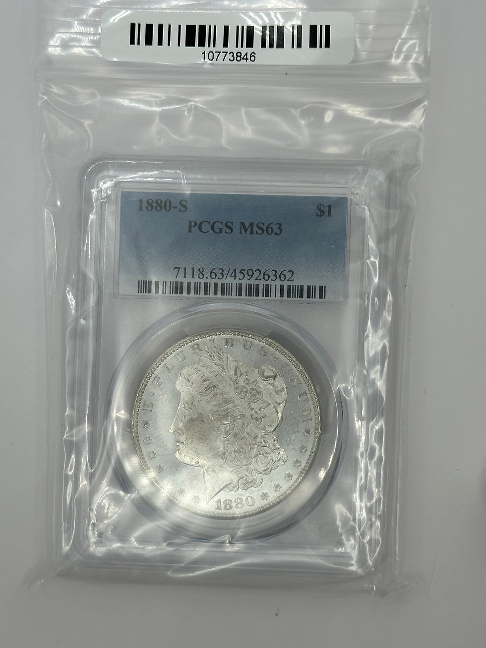 Thumbnail: 1880 S Morgan Dollar PCGS MS63 - SILVER