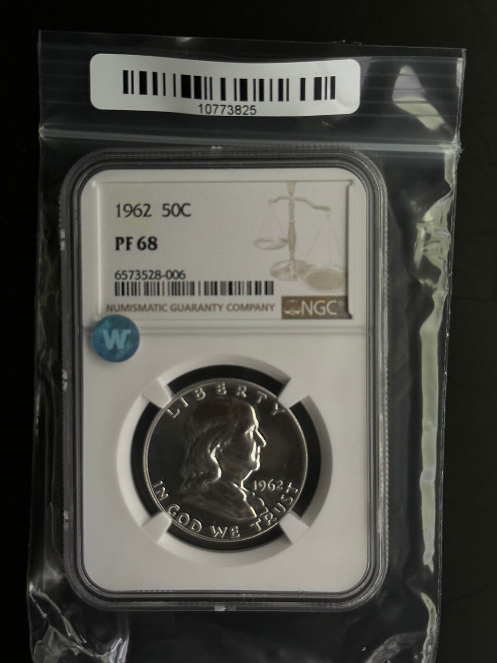 Thumbnail: 1962 P Franklin Half Dollar NGC PF-68 Sight White Certified