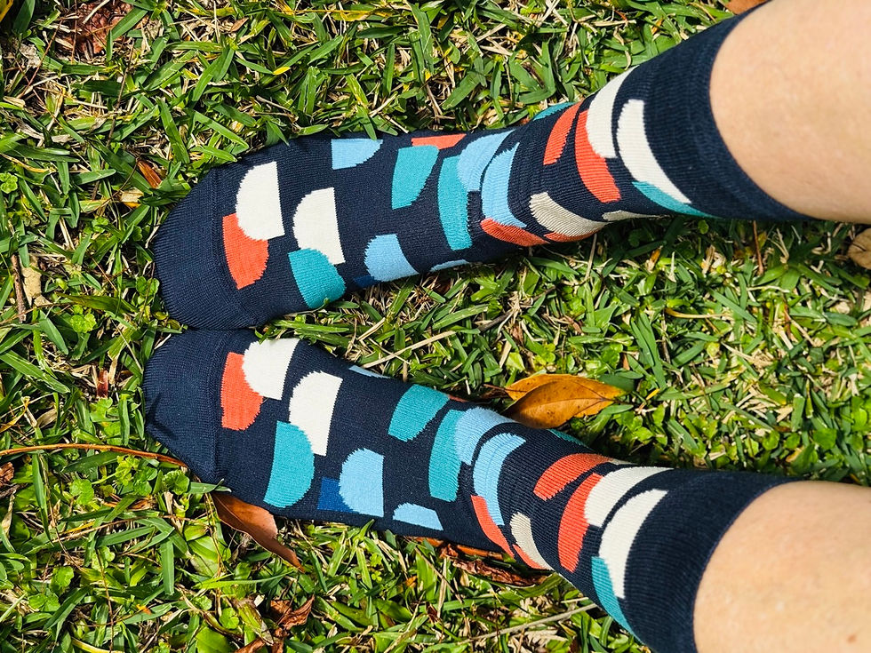 The Snaked socks featuring a geometric design by Loopla
