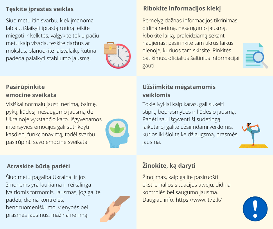Kaip padėti sau ir kitiems karo Ukrainoje metu?