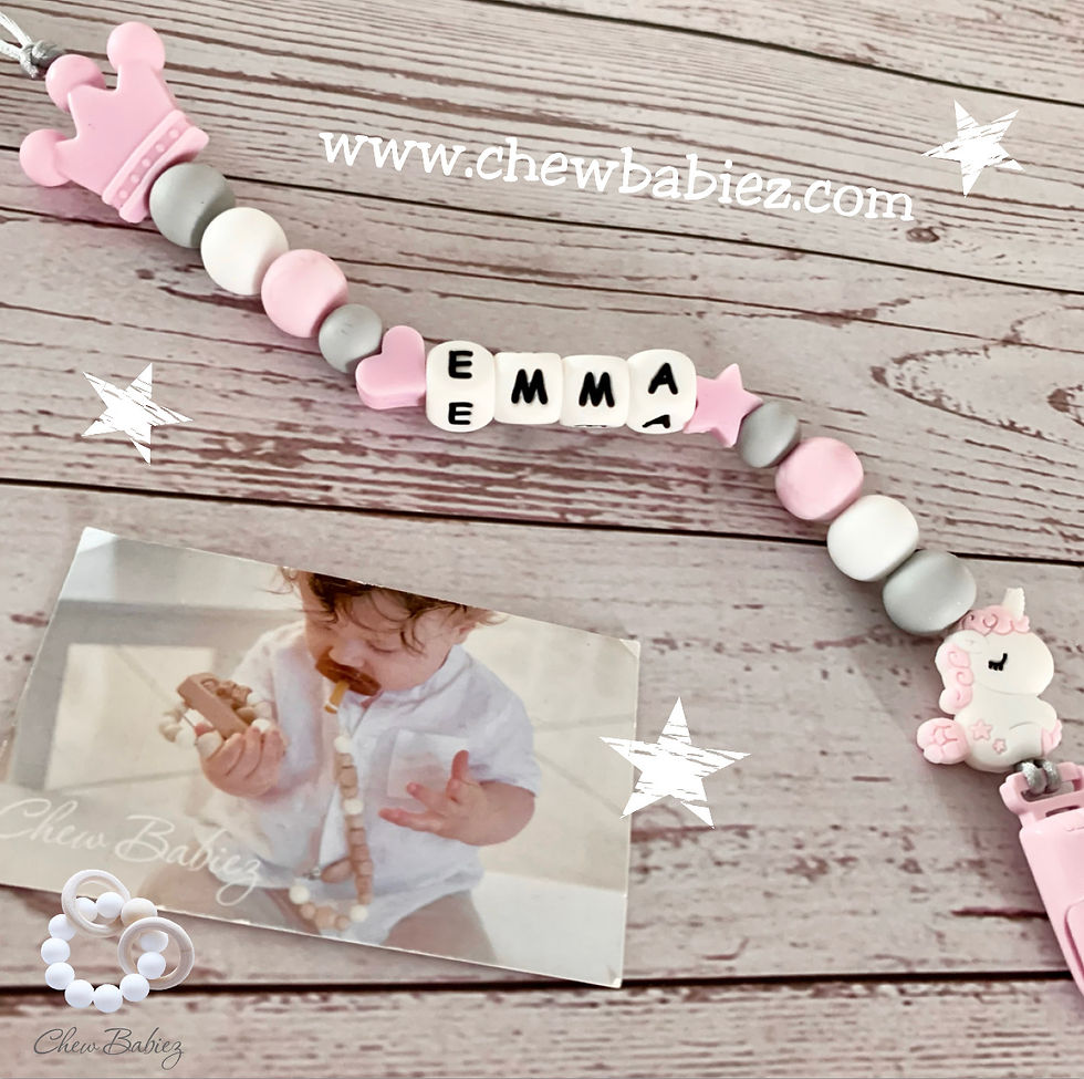 תמונה ממוזערת: סט מחזיק מוצץ ונשכן  דגם יובל