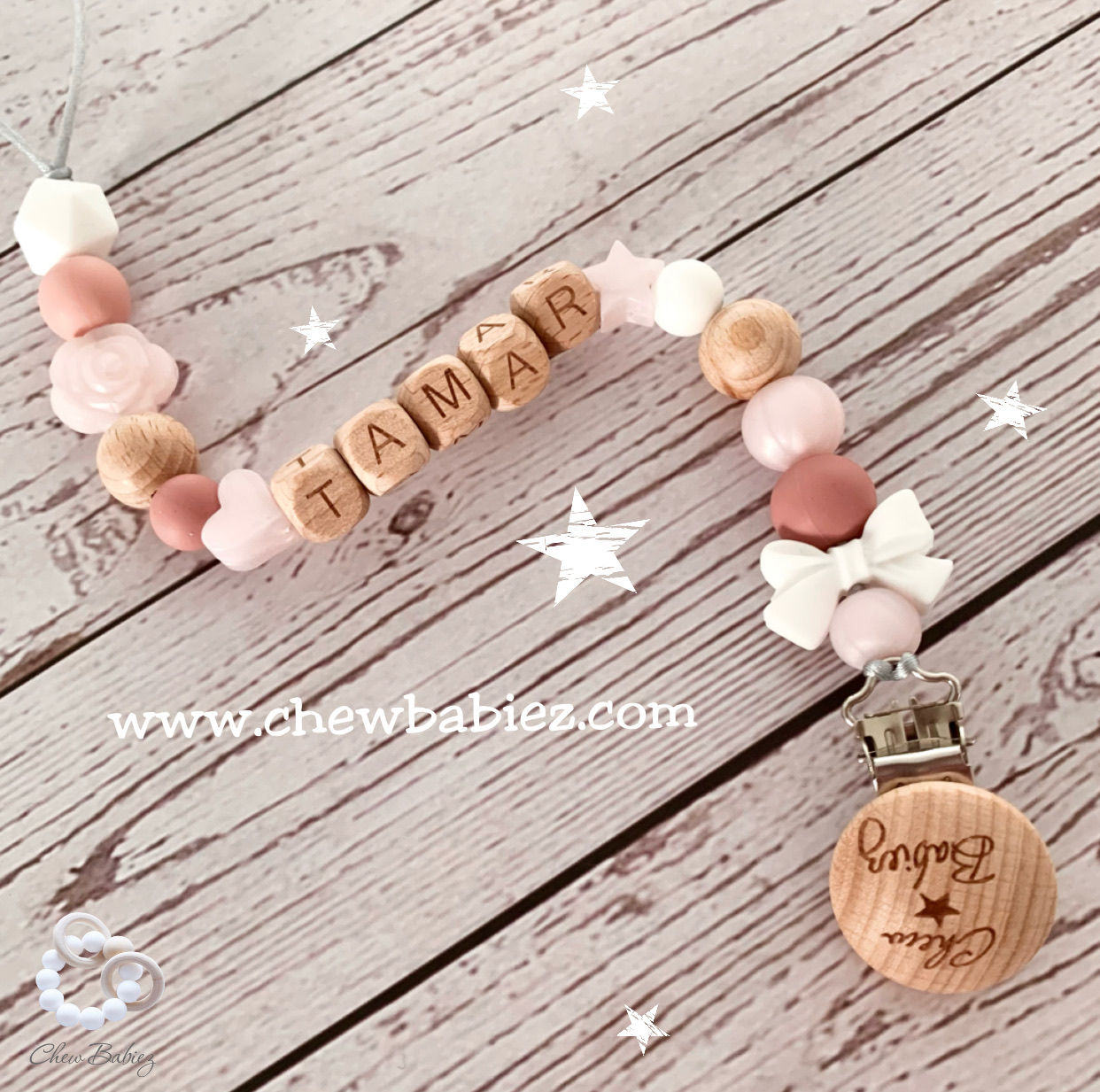 קליפס למוצץ| נשכן לתינוק| מוצצים | מחזיק מוצץ | Chew Babiez