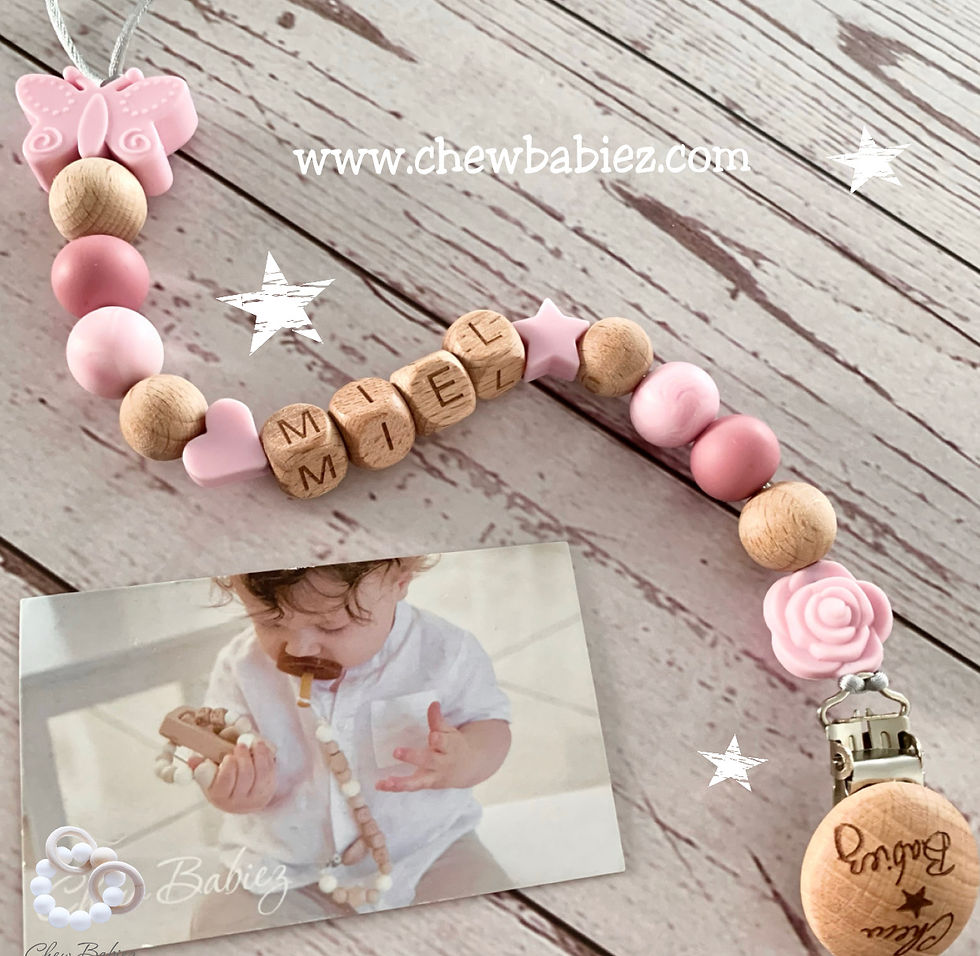 תמונה ממוזערת: סט קליפס למוצץ ונשכן | מחזיק מוצץ | מוצץ| נשכן לתינוק | Chew Babiez