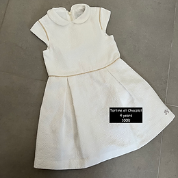 Tartine et Chocolat שמלה רשמית לבנה