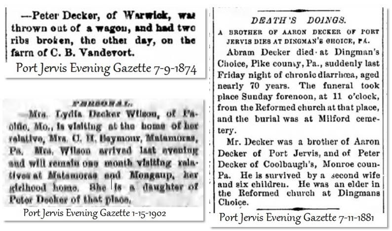 Peter Decker of Warwick, NY