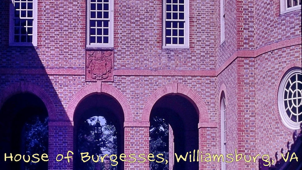 House of Burgesses -- Film processed Sep, 1962