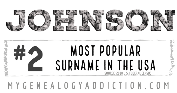 Johnson, ranked 2nd among the most common surnames in the USA