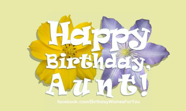HAPPY BIRTHDAY AUNT