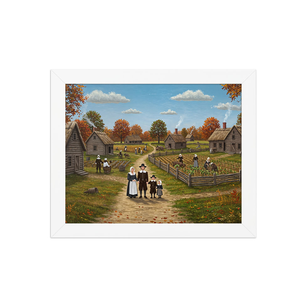 Thumbnail: The Pilgrim Family Framed poster