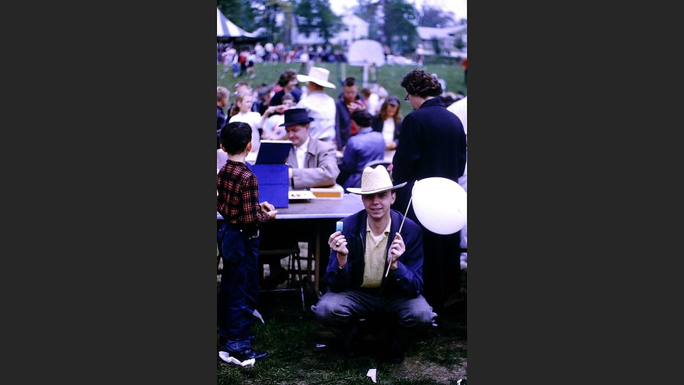 Carnival raffle ticket and balloon - Film processed May, 1960