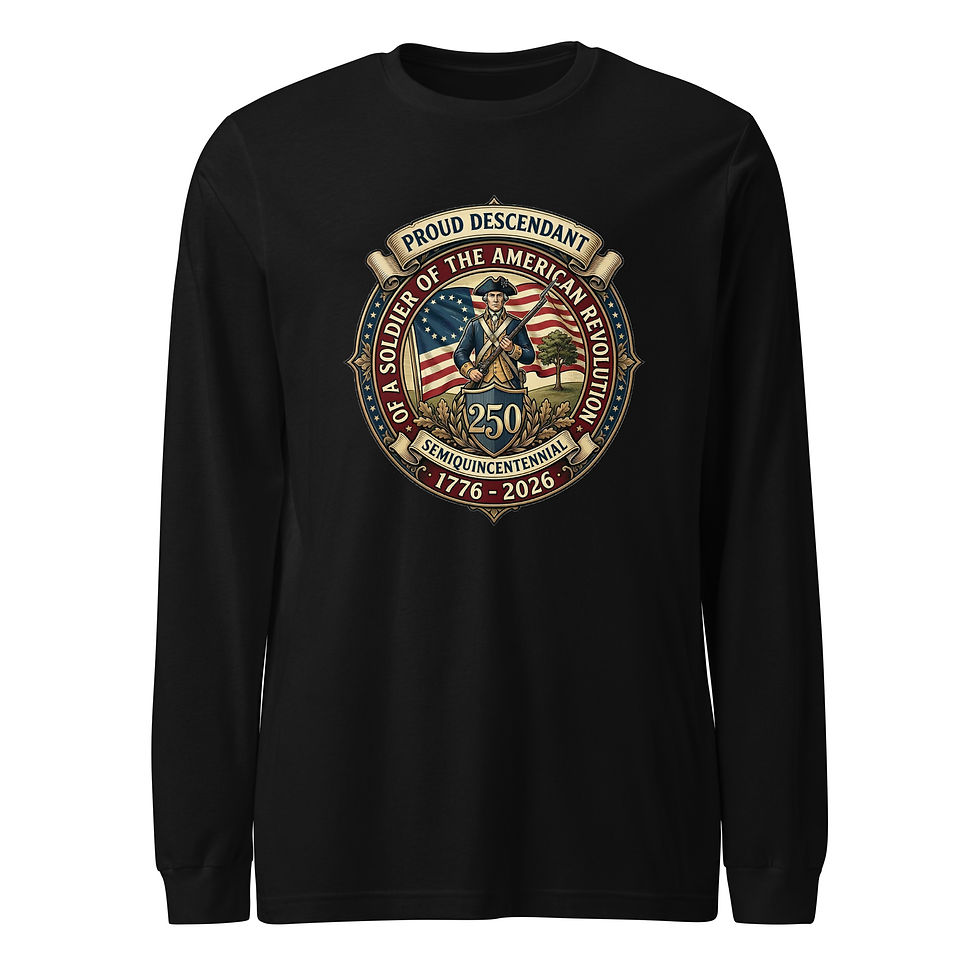 Thumbnail: Proud Descendant of a Soldier of the American Revolution Unisex Long Sleeve Tee