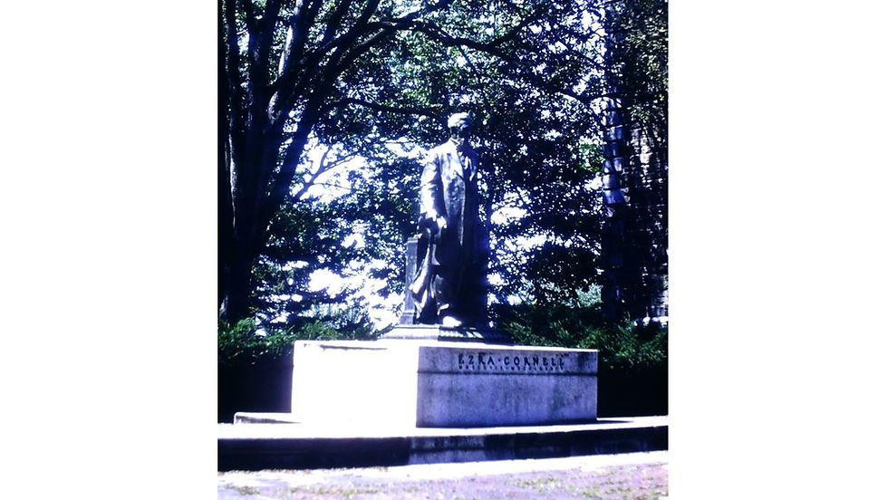 Statue of Ezra Cornell - Film processed Oct, 1960