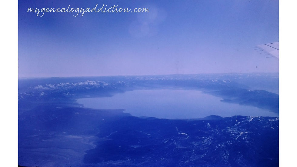 Birdseye view from plane -- Film processed Dec, 1958