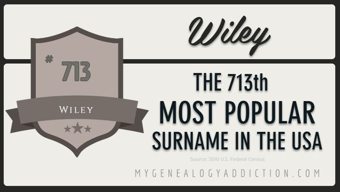 Wiley, ranked 713th among the most common surnames in the USA