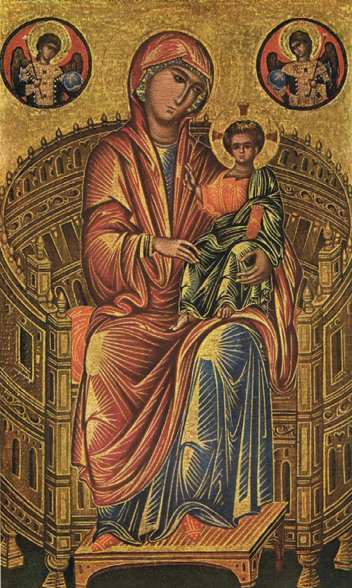 ENTHRONED MADONNA & CHILD (BYZANTINE)