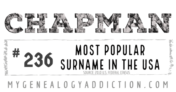 Chapman, ranked 236th among the most common surnames in the USA