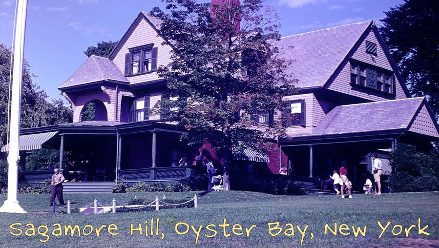 Sagamore Hill, Home of Theodore Roosevelt from 1885-1919 in Cove Neck, New York on Long Island. - Film processed Sep, 1962