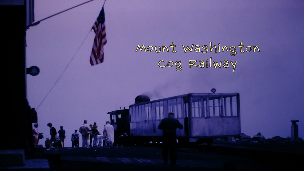 Cog Railroad atop Mt Washington - Film processed July, 1961