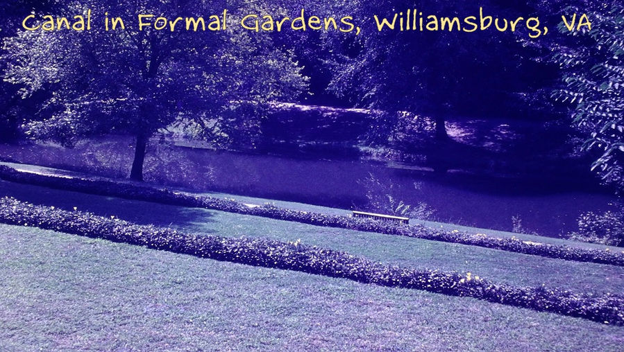 Canal in formal gardens - Film processed Sep, 1962