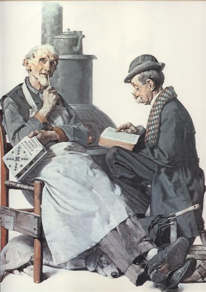 quot CROSSWORD PUZZLE quot Artwork by Norman Rockwell