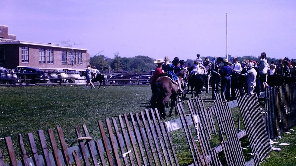 Pony rides at Paul D Schreiber high school - Film processed May, 1959