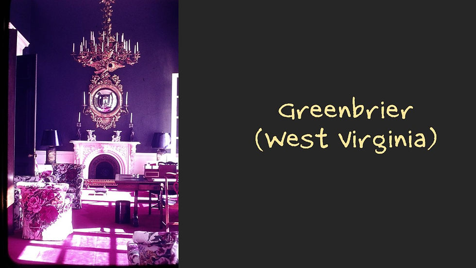 Greenbrier -- Film processed Sep, 1962