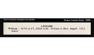 William Leonard (1752-1828) CT and RI