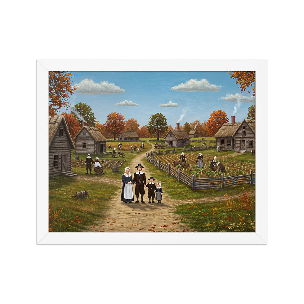 Thumbnail: The Pilgrim Family Framed poster