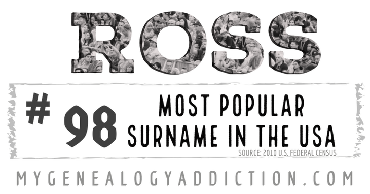 Ross, ranked 98th among the most common surnames in the USA