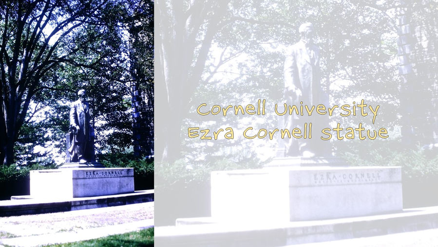 Statue of Ezra Cornell - Film processed Oct, 1960