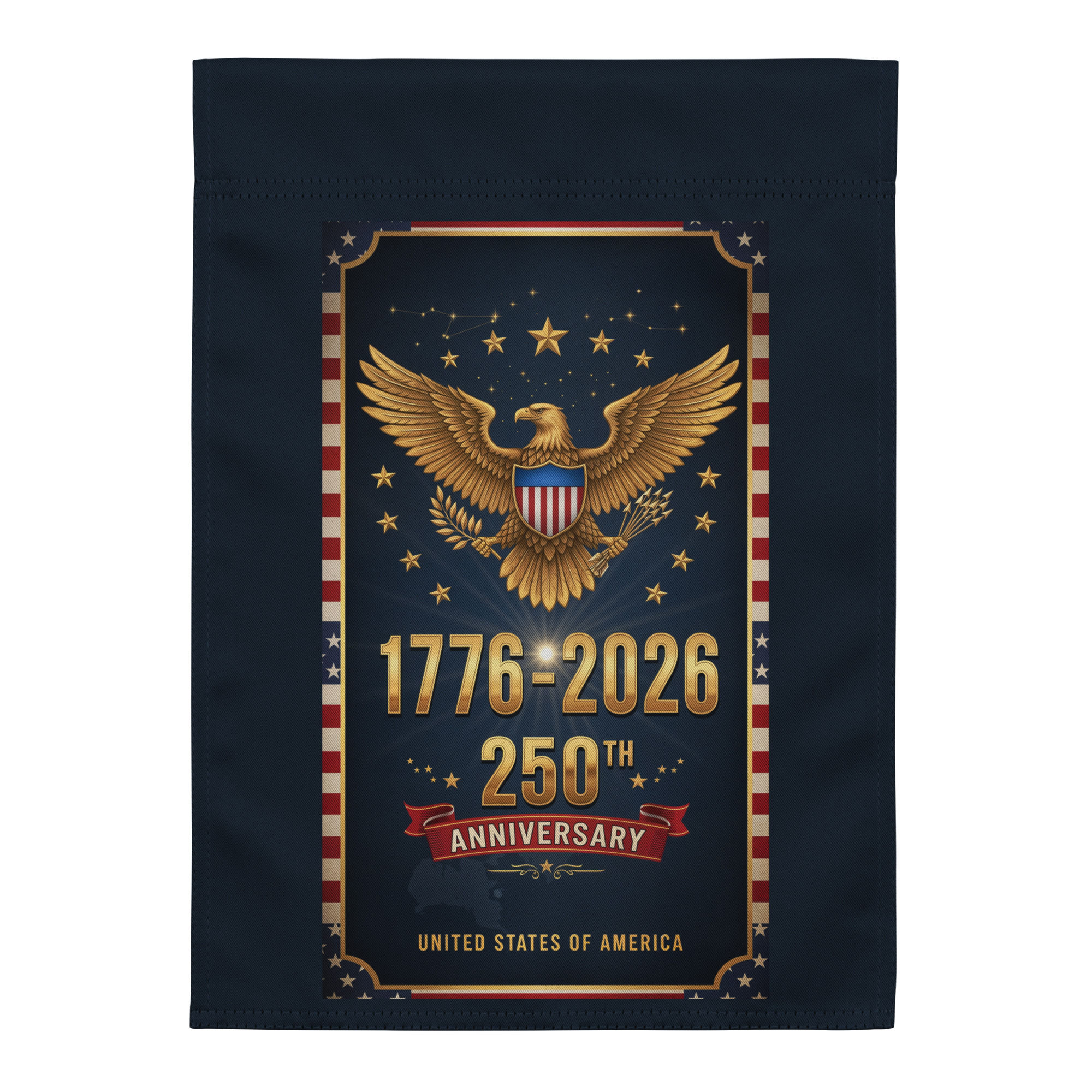 America's 250th Semiquincentennial Garden flag banner