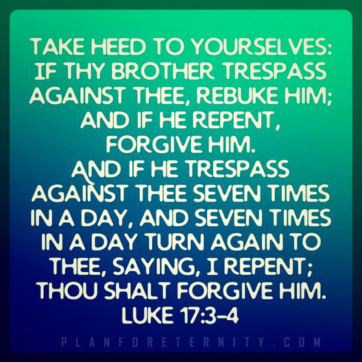 Forgiveness comes with repentance