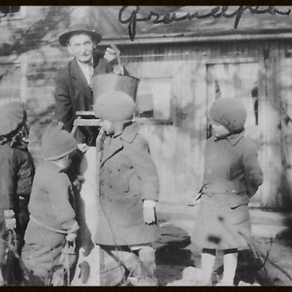 Harry Dickinson and grandchildren in the 1930s
