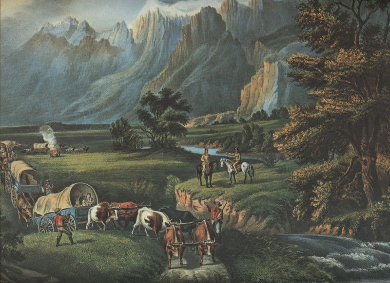 Currier and Ives - Rocky Mountains