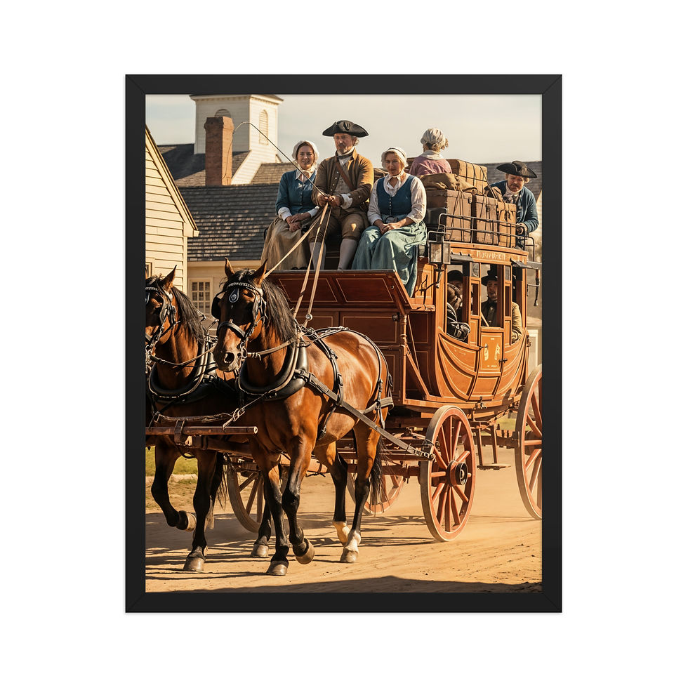 Thumbnail: The Stagecoach Old Time Travel Framed Illustration poster