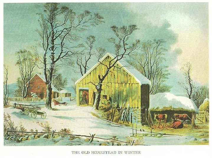 OLD HOMESTEAD IN WINTER