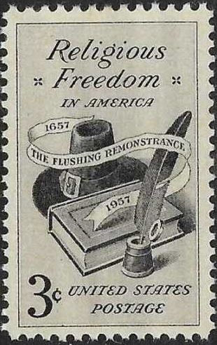 Religious Freedom in America 1657-1957 Commemorative stamp