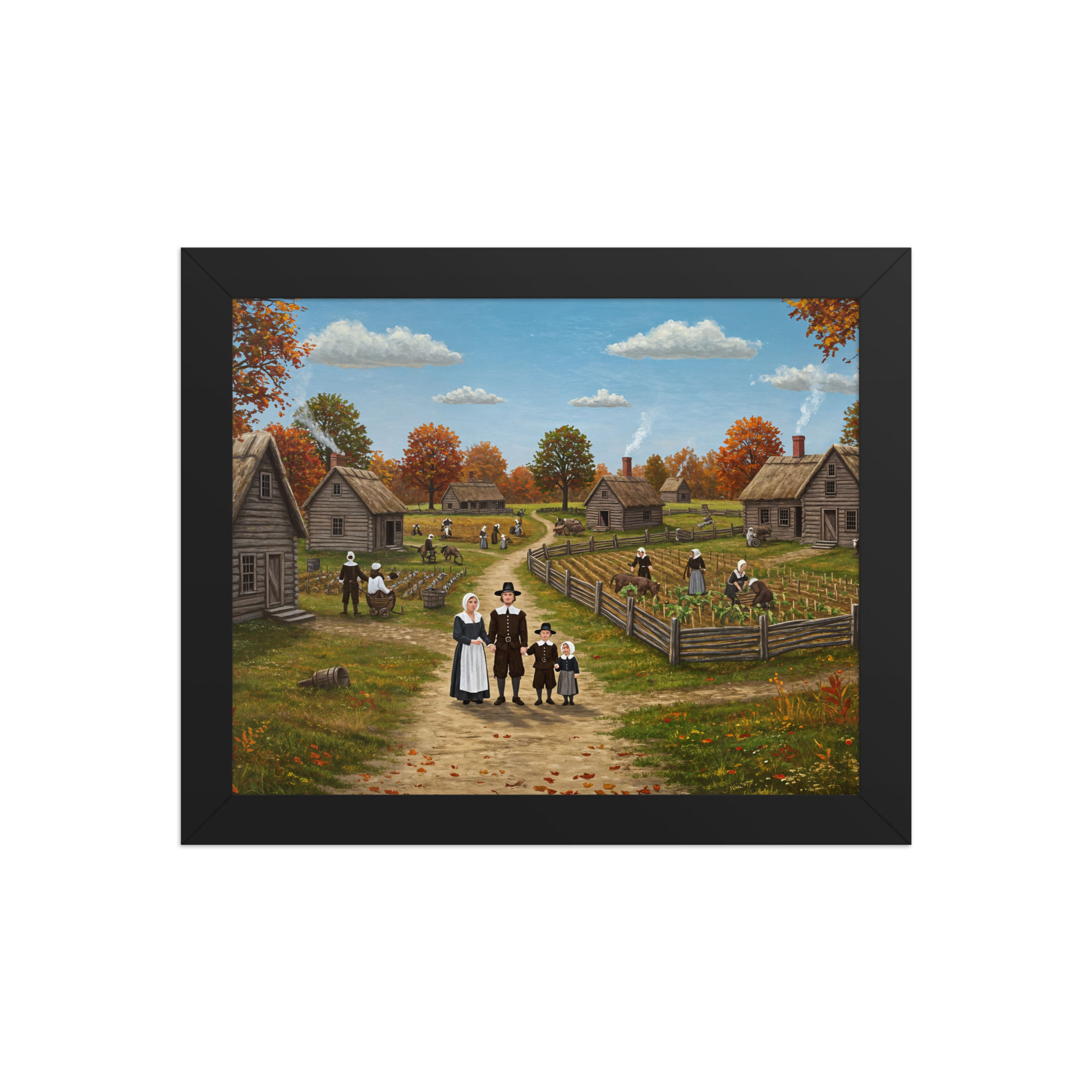 The Pilgrim Family Framed poster