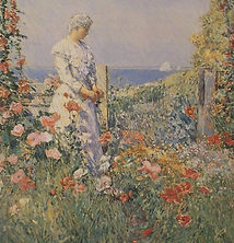 IN THE GARDEN (CELIA THAXTER IN HER GARDEN)