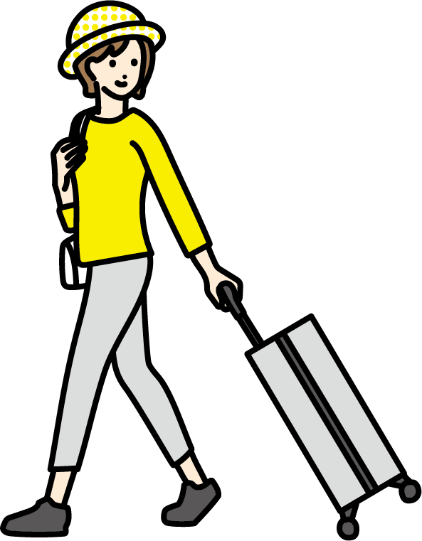 旅行する女性