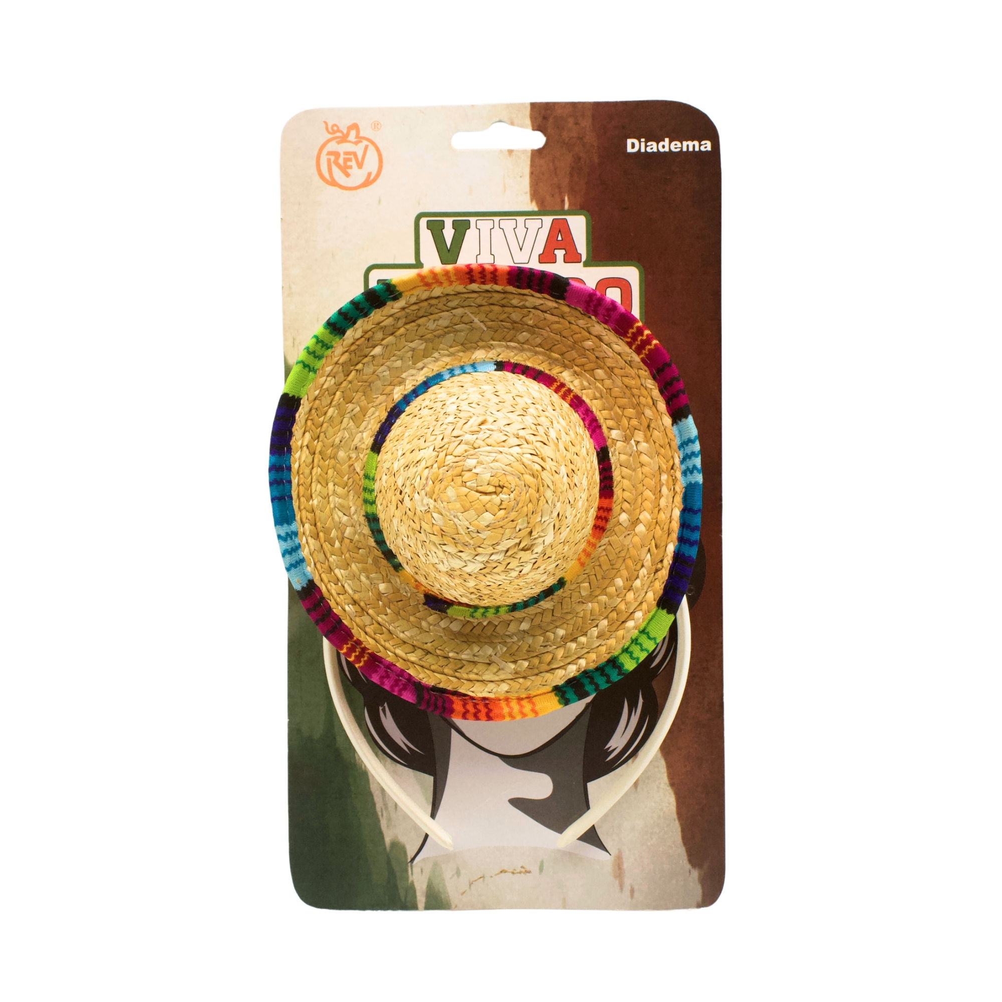 Diadema sombrero de palma