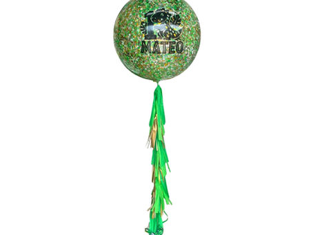 Burbuja personalizada de 36 pulgadas con confeti de Partyland CDMX