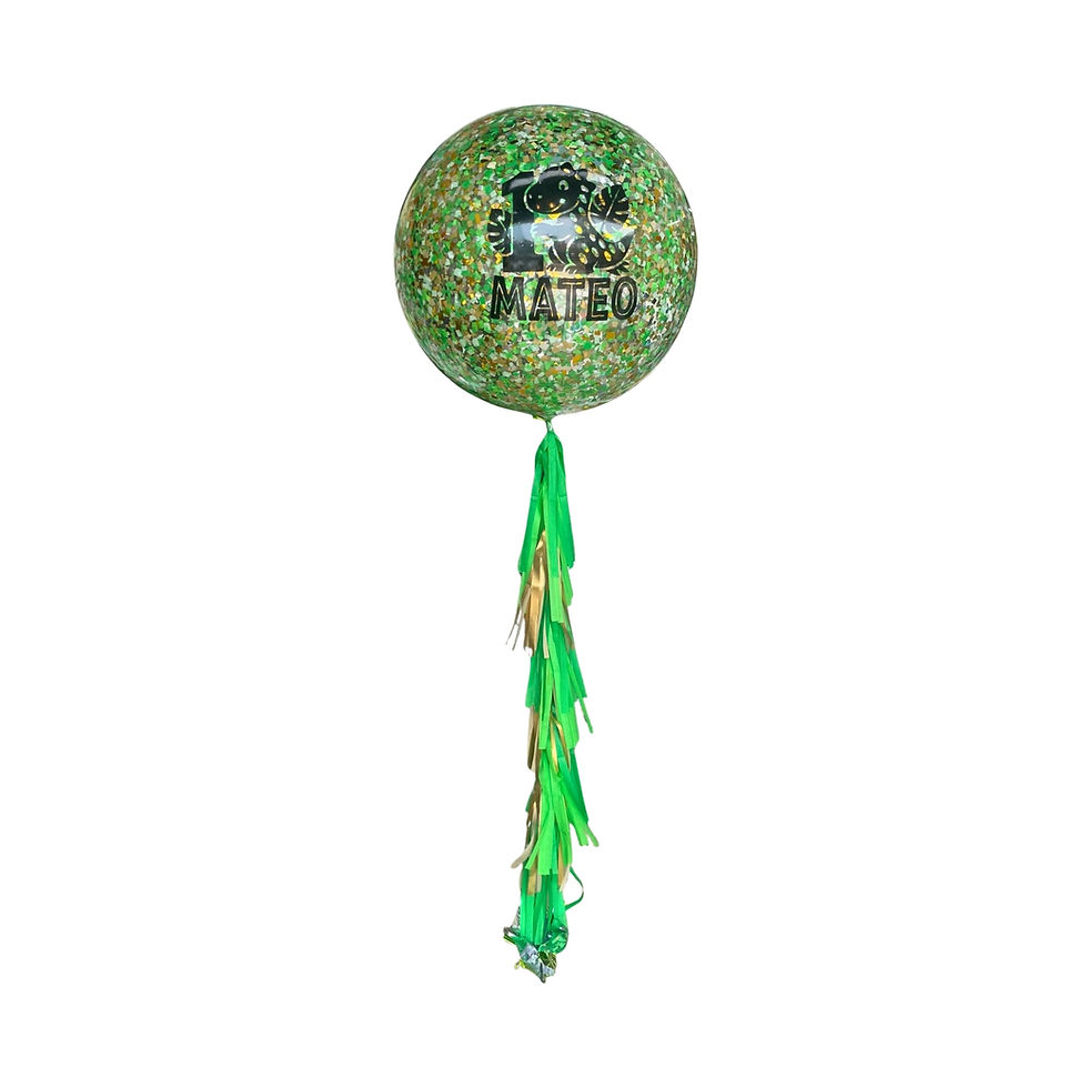 Burbuja personalizada de 36 pulgadas con confeti de Partyland CDMX