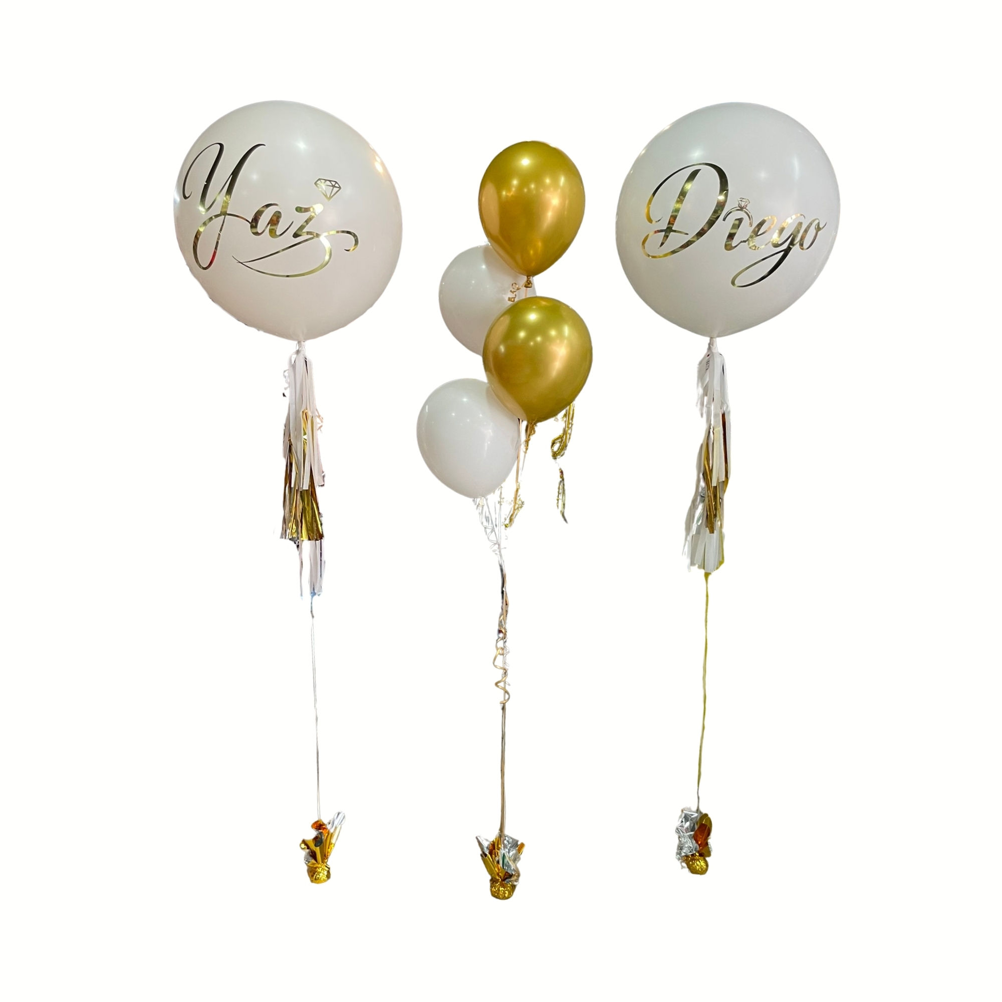 Golden Statement – Trío Just Married 24"