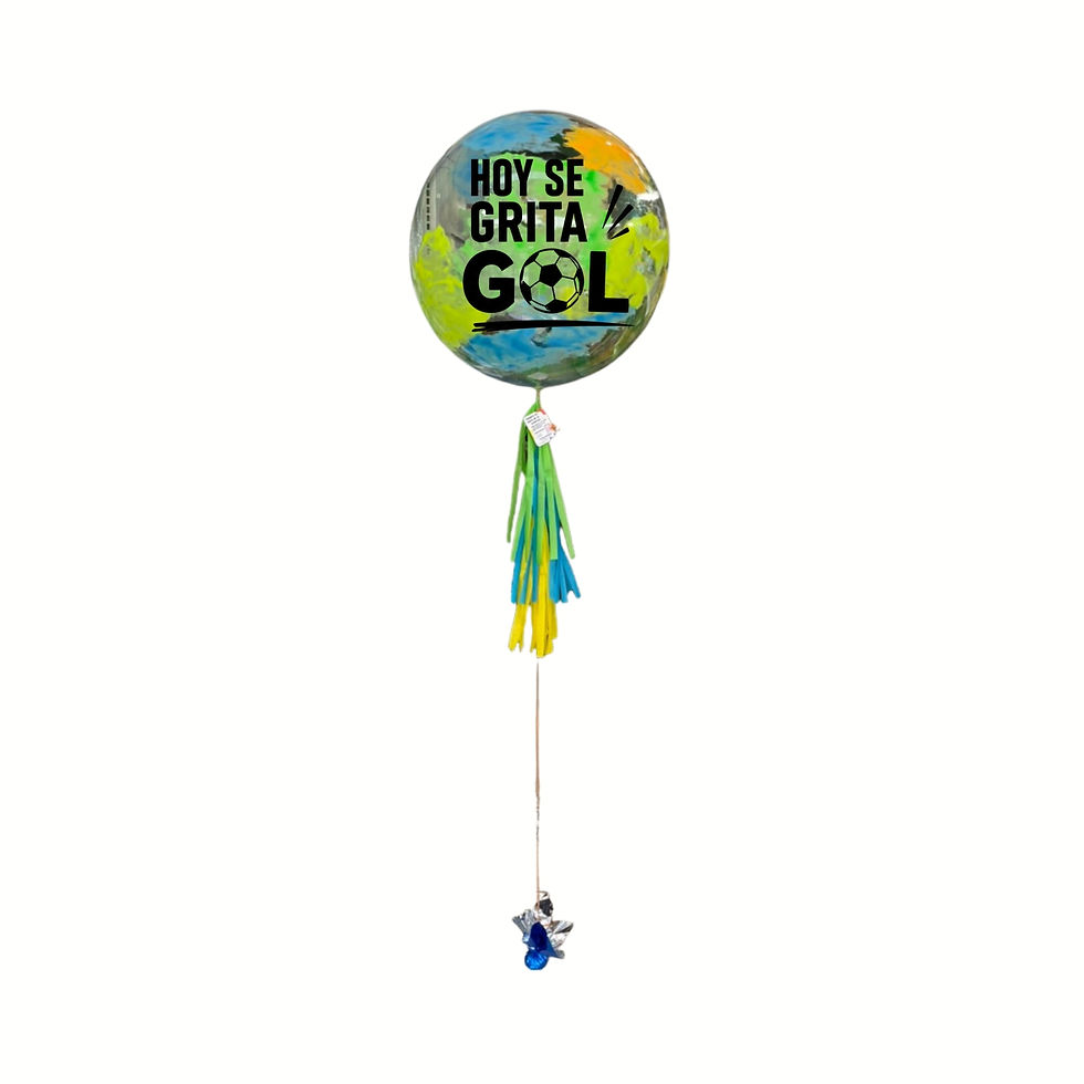 Miniatura: Burbuja efecto pintura 36″ con flecos
