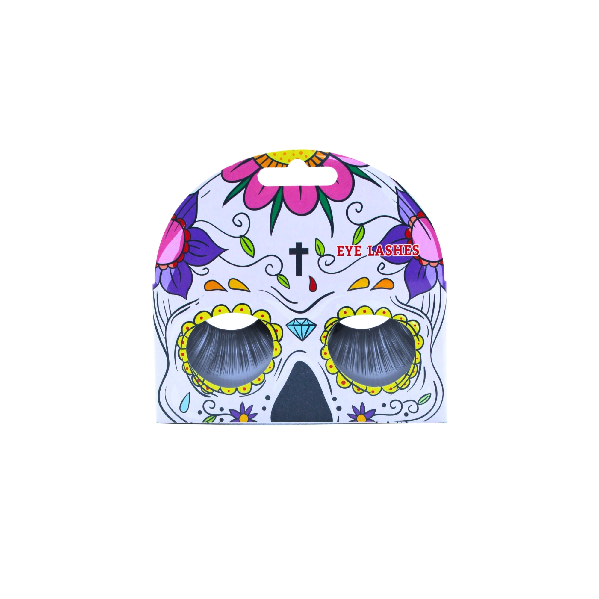 Pestañas postizas calavera Día de Muertos